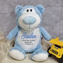 Big Blue Bear Cubbie Personalised Plush