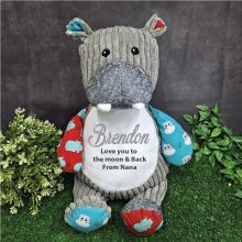 Personalised Hippo Cubbie Plush