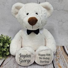 16th Birthday Teddy Bear Gordy Black Tie 40cm