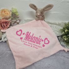 Personalised Bella Bunny Petite Toy & Comfort Blanket