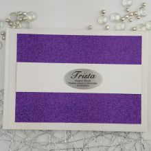 Personalised Guest Book- Purple Glitter