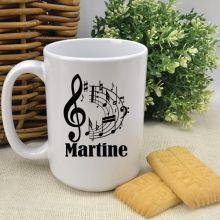 Personalised Coffee Mug - Music Notes