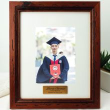 Graduation Personalised Photo Frame Mahogany Wood