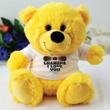 Personalised Grandpa Yellow Teddy Bear
