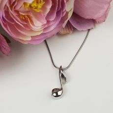 Music Note Memorial Urn Cremation Ash Necklace