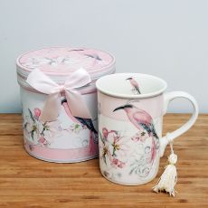 Ceramic Coffee / Tea Cup in Gift Box - Magnolia Bird