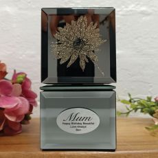 Mum Mini Mirrored Trinket Box - Gerbera
