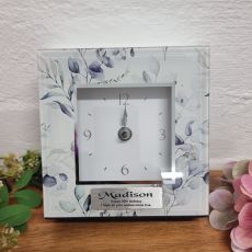 30th Birthday Glass Purely Comfort Desk Clock