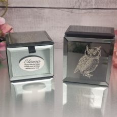 Personalised 60th Birthday Mini Trinket Box - Owl
