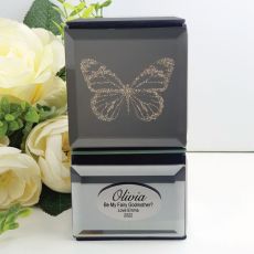 Godmother Mini Mirrored Trinket Box - Butterfly