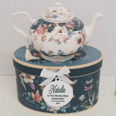 Teapot in Personalised Godmother Gift Box - Bouquet