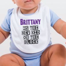 Personalised New Kid On The Block Bib