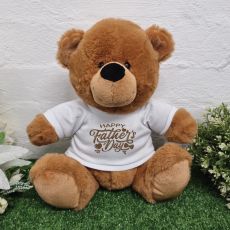 Happy Fathers Day Teddy Bear 30cm Plush Brown
