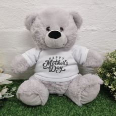 Happy Mothers Day Teddy Bear 30cm Plush Grey