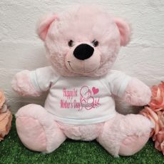 1st Mothers Day Teddy Bear 30cm Plush Light Pink