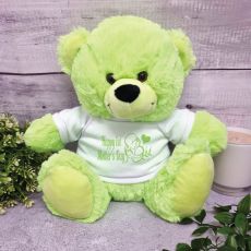 1st Mothers Day Teddy Bear 30cm Plush Lime