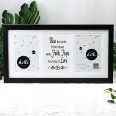 Bless This Child Black Gallery Collage Frame Typography Print