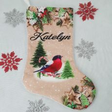 Personalised Colorful Christmas Stocking - Cardinal