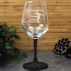 Soccer Coach Engraved Personalised Wine Glass