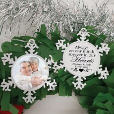 Memorial Christmas Snowflake Ornament - Our Hearts