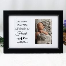 Baby Memorial Photo Frame Typography Print 4x6 Black