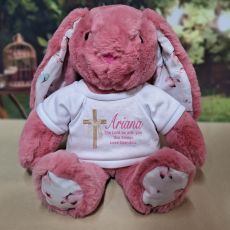 Breeze Bunny Rabbit Pink Christian Cross Design