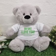 Love You Naughty Valentines Day Bear - 30cm Grey