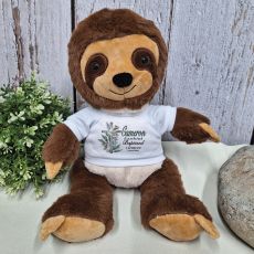 Baptism Personalised Sloth Toy Chubbs