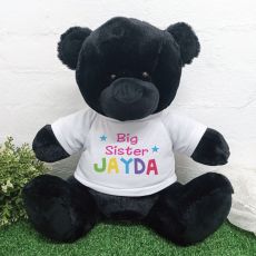 Personalised Sister Teddy Bear 40cm Black