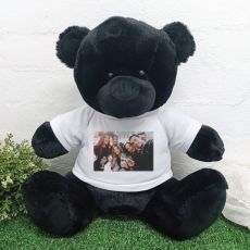 Personalised Photo Teddy Bear 40cm Black