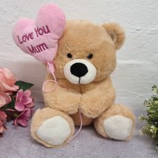 Love You Mum Bear With Balloon