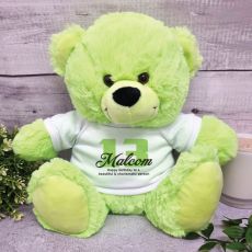 Personalised 13th Birthday Bear Lime 30cm