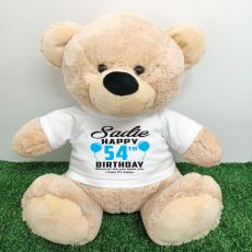 Personalised Birthday Bear Cream 40cm