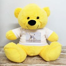Personalised Photo Teddy Bear 40cm Yellow