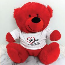 Personalised Naughty Bits Bear Red Plush