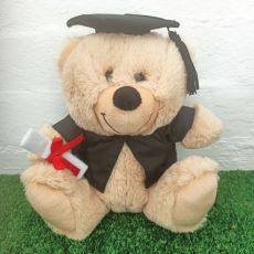 Cream Graduation Teddy Bear with Mortarboard