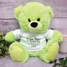 Valentines Day Bear Love Your Naughty Bits - 30cm Lime