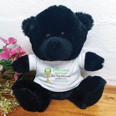 Personalised First Holy Communion Bear Black