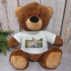 Personalised Photo Teddy Bear 40cm Brown