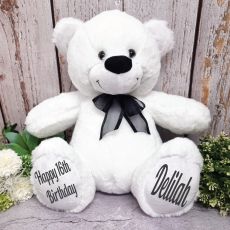 13th Birthday Teddy Bear 40cm -White