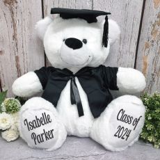 Graduation Bear with Cape White 40cm 