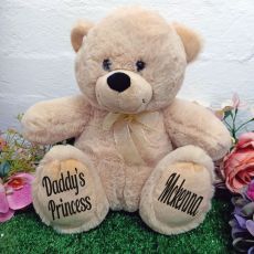 Personalised Teddy Bear 30cm Cream