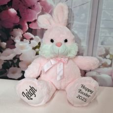 Personalised Easter Bunny Beanie Pink