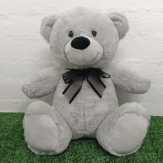 Keepsake Bear with Secret Zipper 40cm Grey / Black