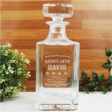 18th Birthday Engraved Personalised Whisky Decanter 700ml