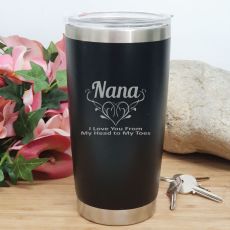 Nan Insulated Travel Mug 600ml Black