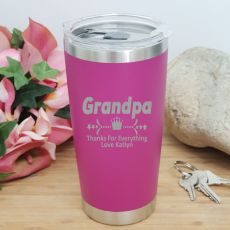 Grandpa Insulated Travel Mug 600ml Pink
