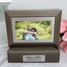 Memorial Photo Keepsake Trinket Box - Charcoal Grey