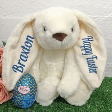 Personalised Easter Bunny Plush Snowy