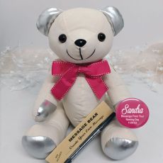 Naming Day Signature Bear Pink Bow